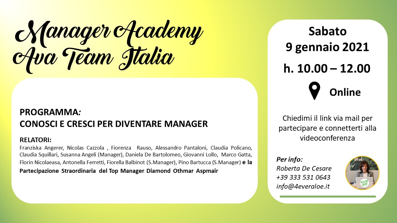 manager academy ava team italia