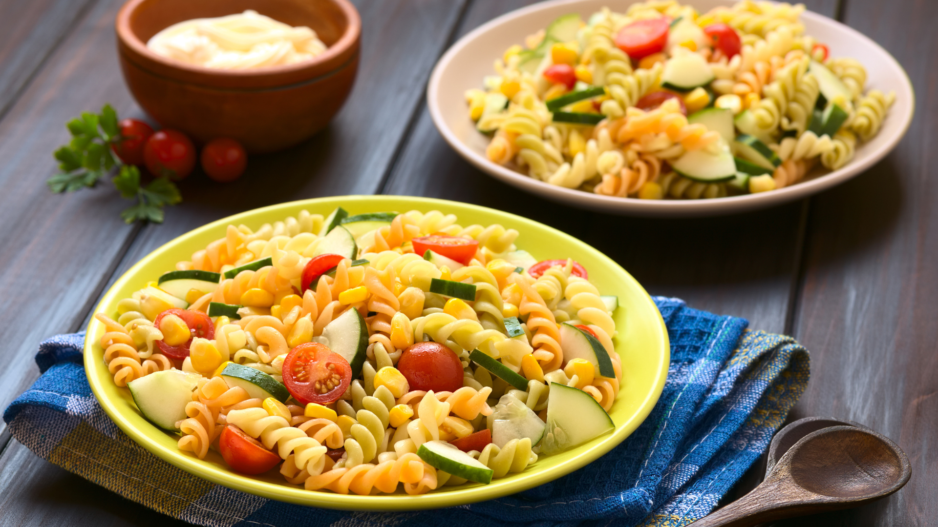 Pasta fredda con Aloe Vera e verdure